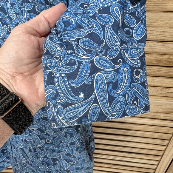 Wrangler George Straight Collection Blue Paisley Button-Up Shirt Size XXL - Picture 5 of 14